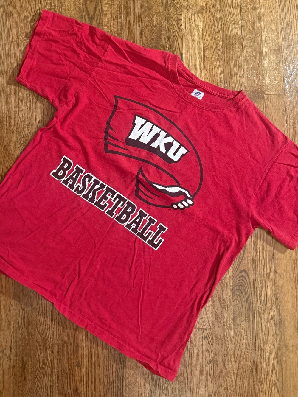 Russell Athletic Red WKU Basketball Graphic Tee
